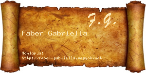 Faber Gabriella névjegykártya
